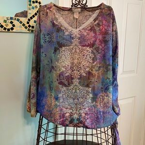 Chico’s Multi-Color Top EUC